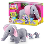Buy ZURU Pet's Alive Mama Elephant & Baby Surprise