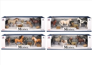 Buy Farm Animals Horses 3pc with Figure and Accessories 4 assorted (Sent At Random)
