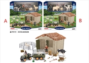 Buy Farm Animals Barn Playset with Quad Bike Trailer and Accessories 2 assorted (Sent At Random)