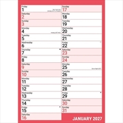 Buy Red & Black Monthly Engagement Portrait A4 Calendar
