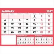 Buy Red & Black Large Boldtype Landscape A4 Calendar
