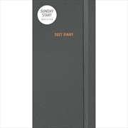 Buy Fashion Diary Sunday Start Charcoal Slim Diary