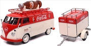 Buy Coca-Cola Motor City Classics 1960 Volkswagen Kombi T1 with trailer 1:43 Scale Diecast