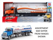 Buy Oil Tanker Truck Friction 42cm with Light and Sound 2 assorted (Sent At Random)