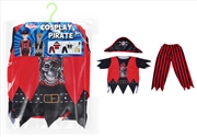 Buy Dress Up Pirate Red and Black Combiation Hat