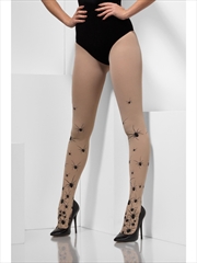 Buy Tights, Opaque With Black Spiders - One Size