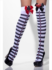 Buy Thigh Highs - Opaque, Black & White - One Size