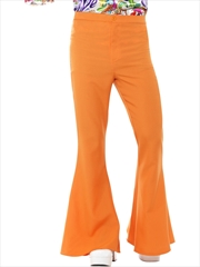 Buy Flared Orange Trousers - Size Xl