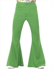 Buy Flared Green Trousers - Size Xl