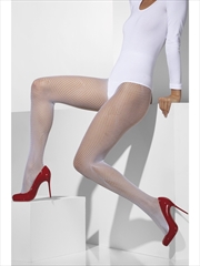 Buy Fishnet Tights, White - One Size