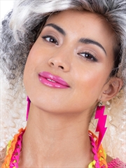 Buy 80's Neon Lightning Bolt Earrings, Pink