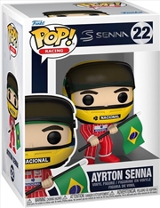 Buy Formula 1 – Ayrton Senna with Flag Pop! Vinyl