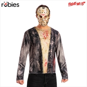 Buy Jason Friday The 13th Costume Top & Mask - Size M-L
