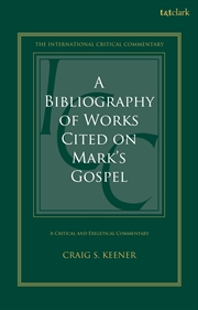 Buy A Bibliography of Works Cited on Mark's Gospel