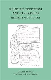 Buy Genetic Criticism and its Logics