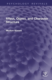 Buy Affect, Object, and Character Structure