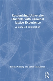 Buy Recognising University Students with Criminal Justice Experience