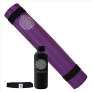 Buy Mandala Yoga Mat Premium Bundle - Purple