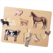 Buy Farm Animals Chunky Wooden Puzzle : A Tabitha Paige Wooden Puzzle