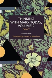 Buy Thinking With Marx Today, Volume 2