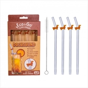 Buy Eco-To-Go Gls Straw 4Pcs Dachshund