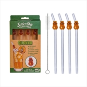Buy Eco-To-Go Glass Straw 4Pcs Quokka