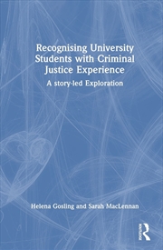 Buy Recognising University Students with Criminal Justice Experience