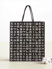 Buy Hangeul Hologram Shopping Bag Navy