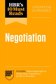 Buy Hbr's 10 Must Reads On Negotia