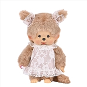 Buy Monchhichi – White Lace Beige Girl Plush Doll