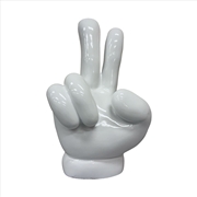 Buy Urban Attitude Peace Out Hand Statue - Glossy White