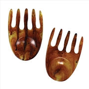Buy Urban Attitude SHELLY Salad Hands Servers - Burnt Amber