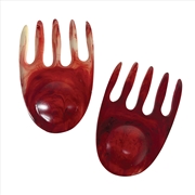 Buy Urban Attitude SHELLY Salad Hands Servers - Berry Red