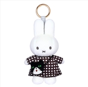 Buy Miffy Black Checkered Dress With Cat Bag Keyring
