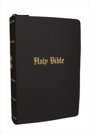Buy Kjv Compact Large Print Bible Zipper Closure, Red Letter, Comfort Print [Black]