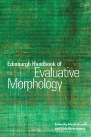 Buy Edinburgh Handbook Of Evaluative Morphology