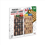 Buy Parcheesi-Chess-Draughts wth Accessories 40cm x 40cm