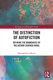 Buy The Distinction of Autofiction