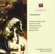 Buy Tchaikovsky: Symphonies No 5 & 6/Capriccio Italien/Romeo & Juliet/1812 Overture/Marche Slave