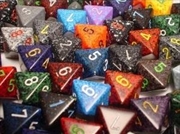 BULK D8 Dice Assorted Loose Speckled Polyhedral (50 Dice in Bag) | Merchandise