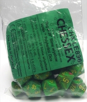 BULK Vortex Bag of 20 Polyhedralc - Slime/Yellow | Merchandise