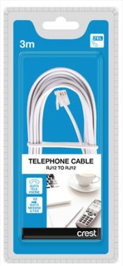 Buy Telephone & Modem Cable RJ12 To RJ12 - 3M