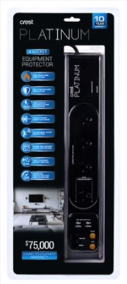 Buy Crest Platinum Surge Power Board - 4 Way with TV and Data Protection