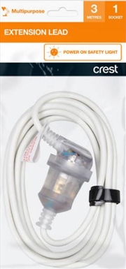 Buy Crest Extension Lead With Built-In Light - 3M