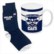 AFL Coffee Mug and Sock Gift Pack Geelong Cats | Merchandise
