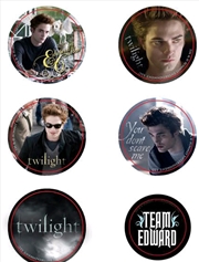Twilight - Pin Set of 6 Style D Team Edward | Merchandise