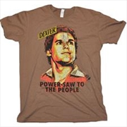 Dexter - Power-Saw Brown Male T-Shirt XL | Apparel