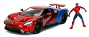 Spider-Man - 2017 Ford GT Hollywood Rides 1:24 Scale Diecast Vehicle | Merchandise