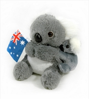 Buy 21cm Koala W/Baby And Flag