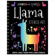 Buy Scratch and Sparkle Llama Stencil Art